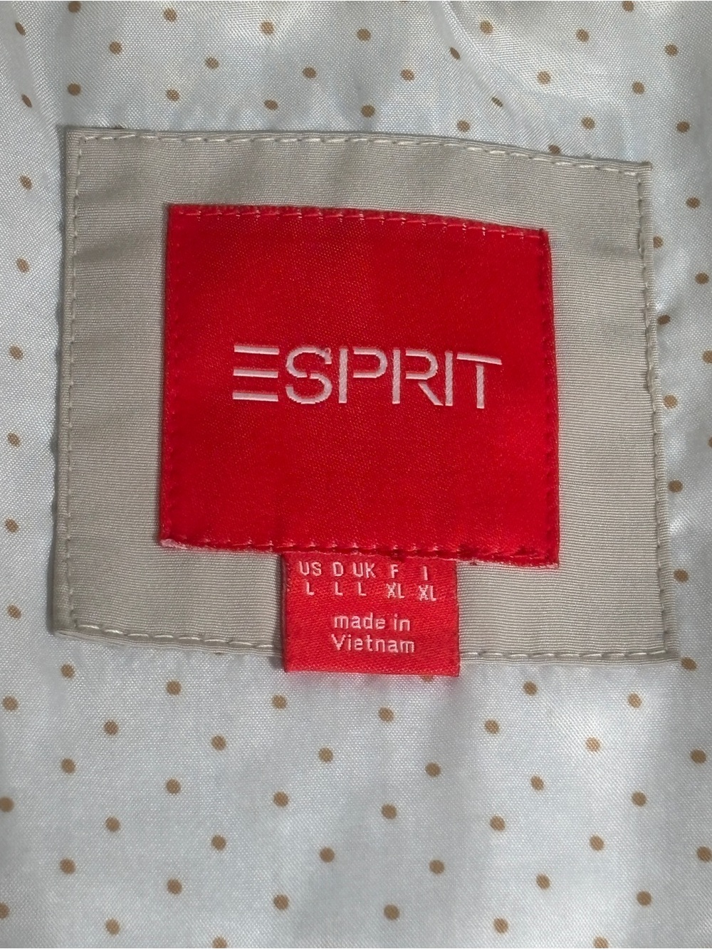 Esprit Light Cream Quilted Hooded Jacket - Picture 8 of 9
